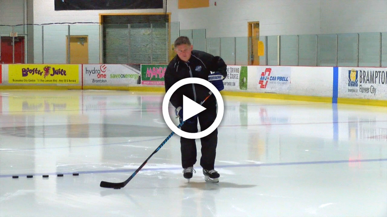 Stride Leg Configuration for Snap Shot Hockey Skills Training